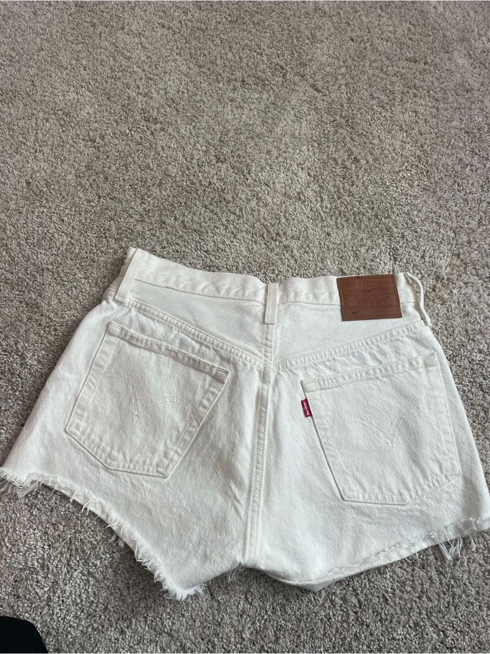 Women’s White Denim Cutoff Shorts